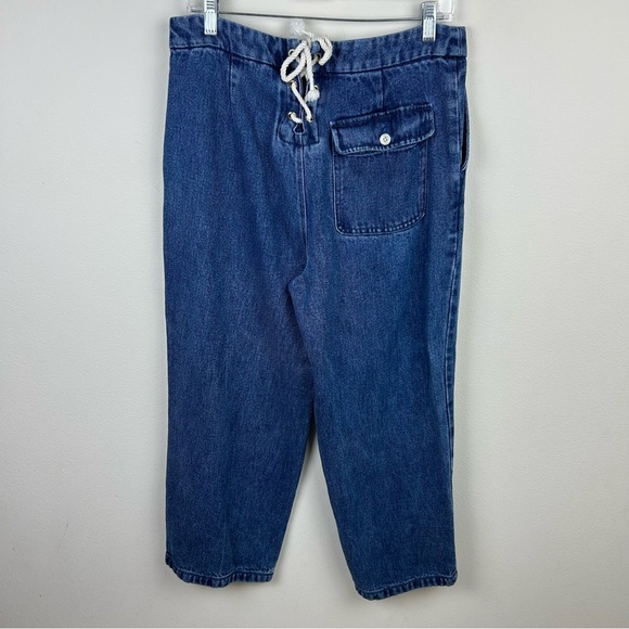 J. Crew Lace-up drapey wide-leg Jean mid-rise rope tie back nautical size: 30 - Picture 8 of 12